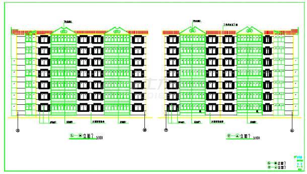 某地小型多层住宅建筑图（共10张）-图二