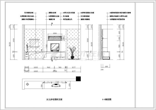 某市凤凰山庄框架结构别墅装饰设计施工图-图二