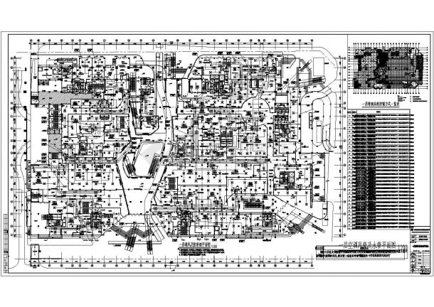 成都熊猫万国商城全套暖通及建筑cad施工设计图纸-图二