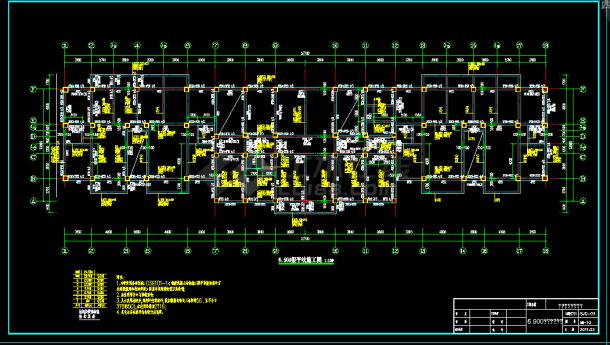 某地地上6层框架办公楼结构施工图纸-图二