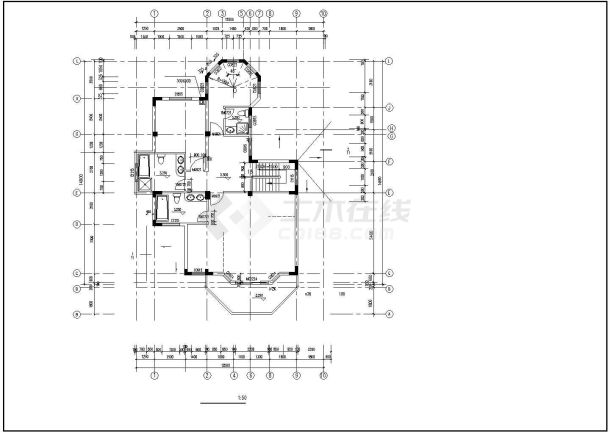 某地精美实用的二层别墅建筑施工图-图二