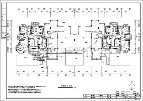 六层住宅小区电气图纸-图一