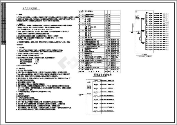 某商住楼全套详细电气cad施工图纸-图一