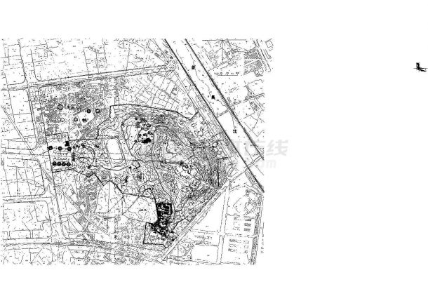 某地区鼓山公园及广场景观规划设计cad施工图（大院设计）-图二