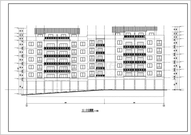 某地区荣泰春天1号楼建筑设计施工图-图一