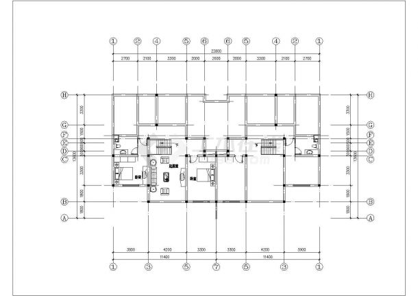 某地区住宅户型建筑设计方案施工图-图二