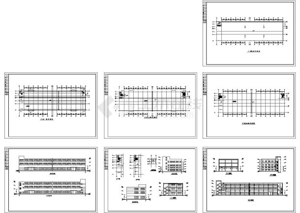三层厂房设计方案图CAD图-图一