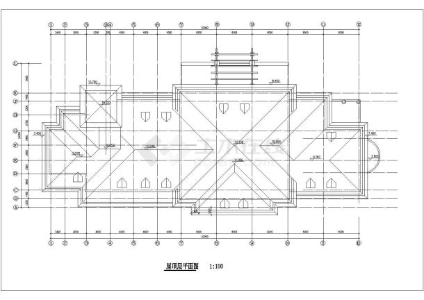 某小区公建会所建筑cad施工图纸-图一