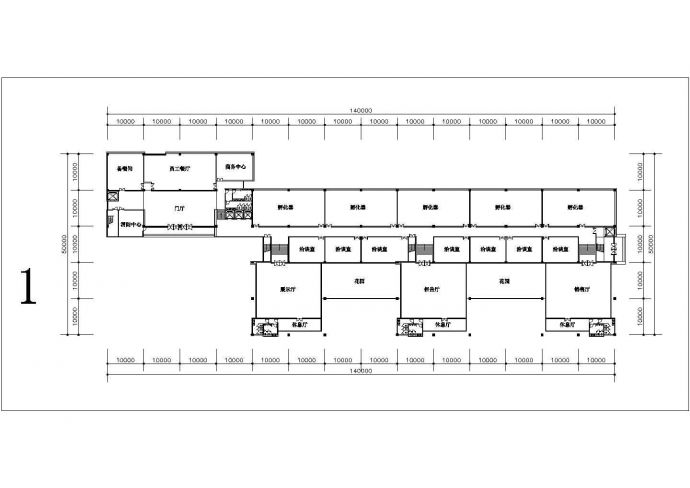某地区中心区购物公园建筑设计cad图纸_图1