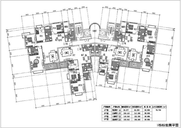 某复式住宅楼全套建筑设计cad方案（知名设计院）-图一