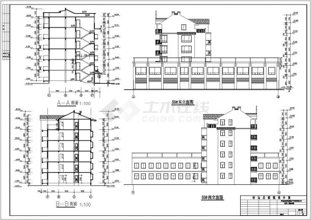 某高档小区59栋住宅施工设计CAD图纸-图一