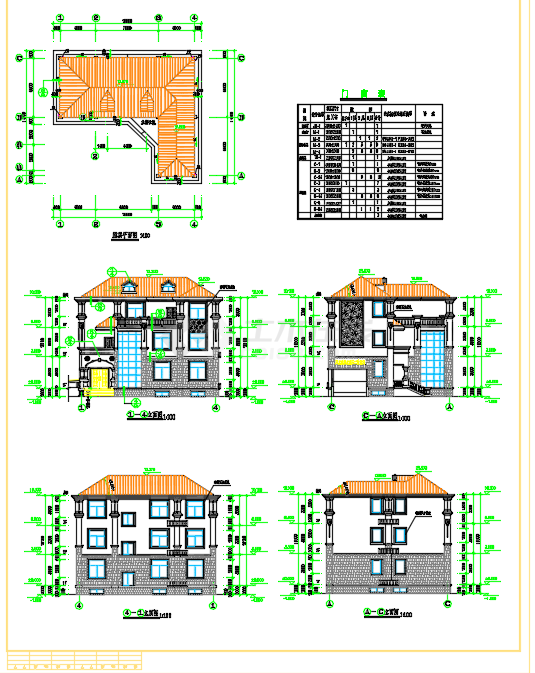 某地洪明森住宅建筑设计施工图（含效果图 ）-图一
