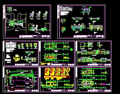 大门门卫围墙施工图_图1