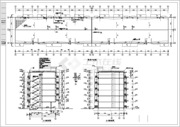 某地区6层住宅楼全套建筑cad施工图-图一