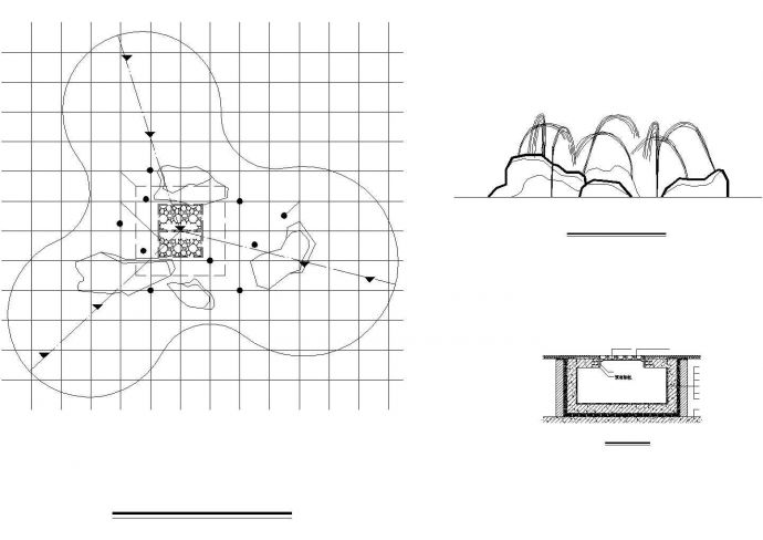 自然石旱喷节点剖面CAD参考图_图1