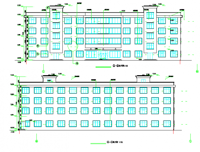 某地区厂房职工宿舍楼建筑CAD施工图纸_图1