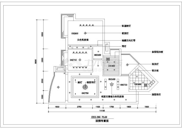 某地区A户型经典装修cad施工图-图二