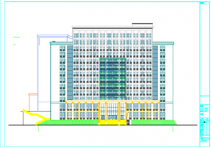 某知名大学院系高层办公楼建筑CAD施工图纸_图1