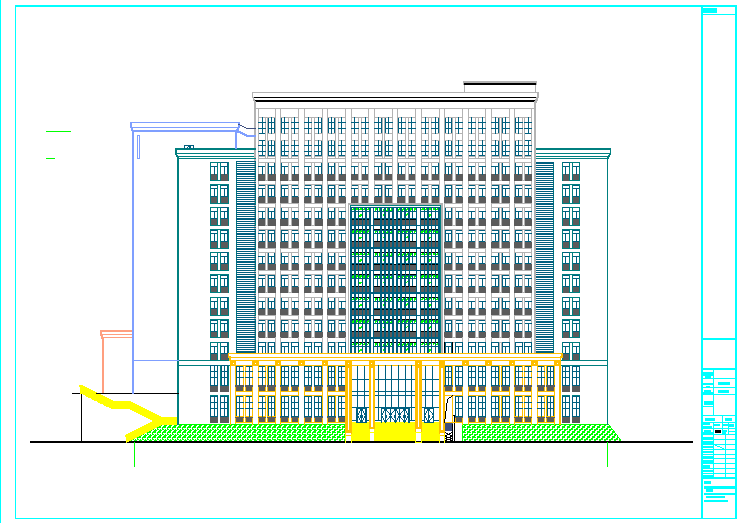 某知名大学院系高层办公楼建筑CAD施工图纸