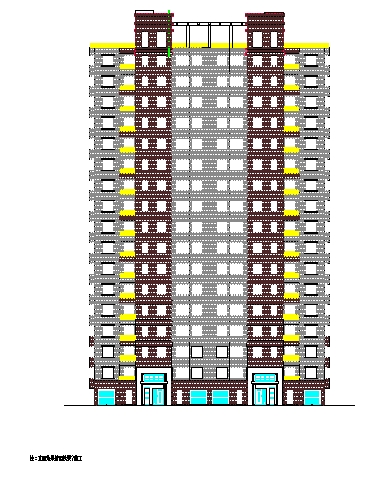 某地大型高层住宅楼施工cad设计图_图1