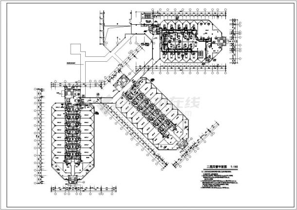 某星级酒店建筑通风cad设计施工详图图纸-图二