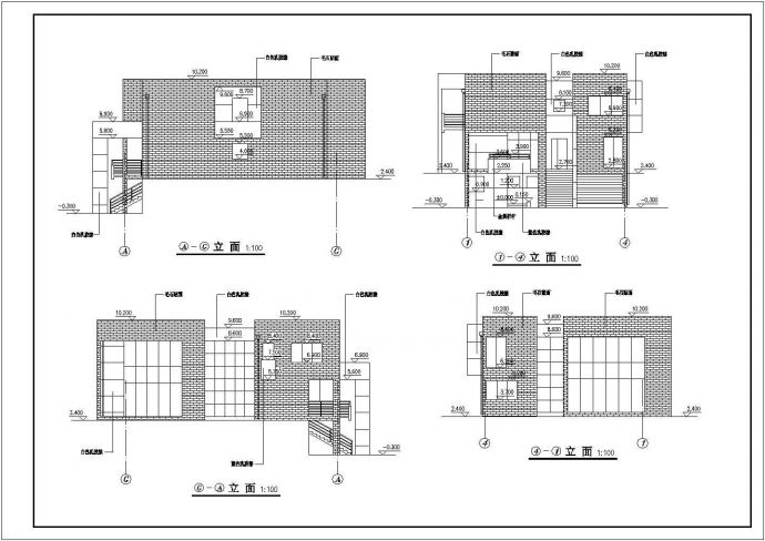 某市区多层别墅建筑设计施工图（共4张）_图1