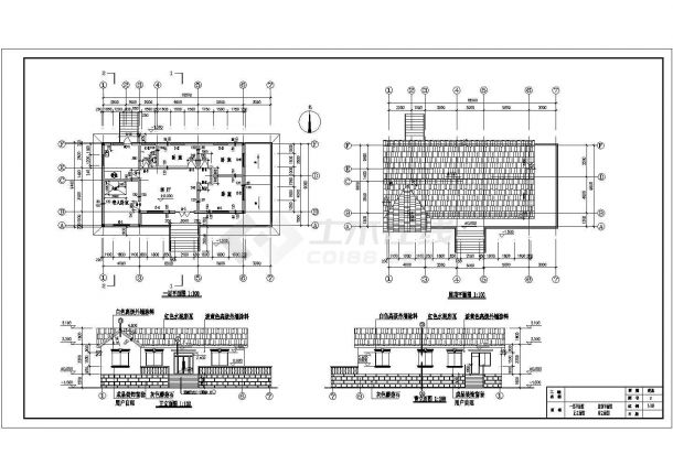 某单层平房建筑设计CAD施工图纸-图一
