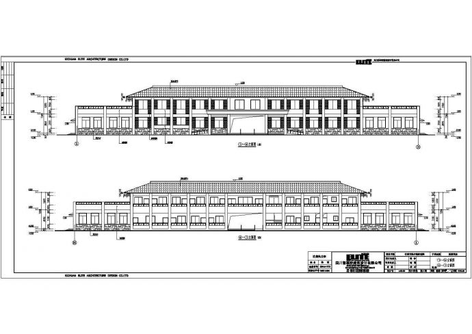 某二层敬老院建筑结构水电施工设计CAD图纸_图1