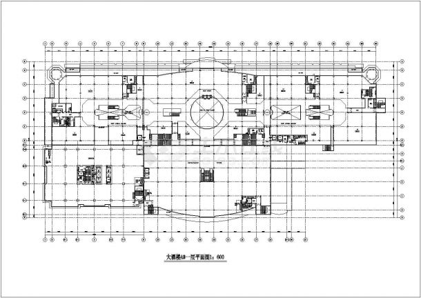 某地区酒楼大厦装修设计cad施工图-图一