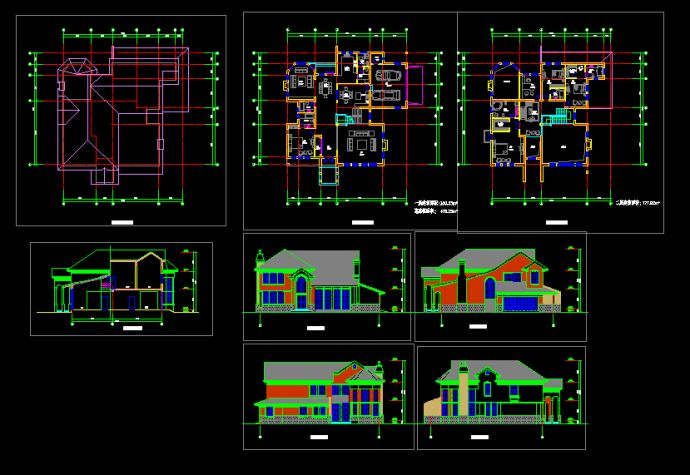 比较实用的别墅建筑cad施工图（共8张） _图1