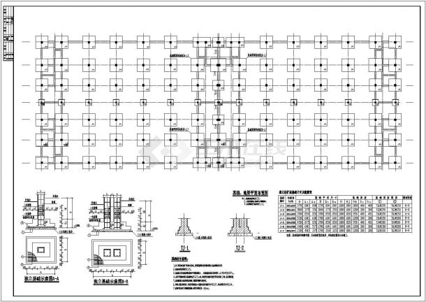 某地地上4层框架厂房结构设计图纸-图二