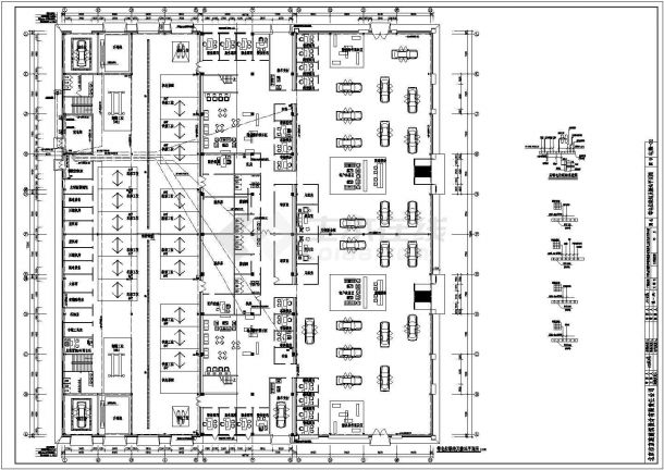某汽车4s销售店整套电气施工设计CAD图-图一