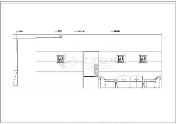 某两居室欧式家装设计施工CAD图-图一