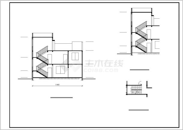 某砖混结构别墅建筑结构设计CAD图-图二