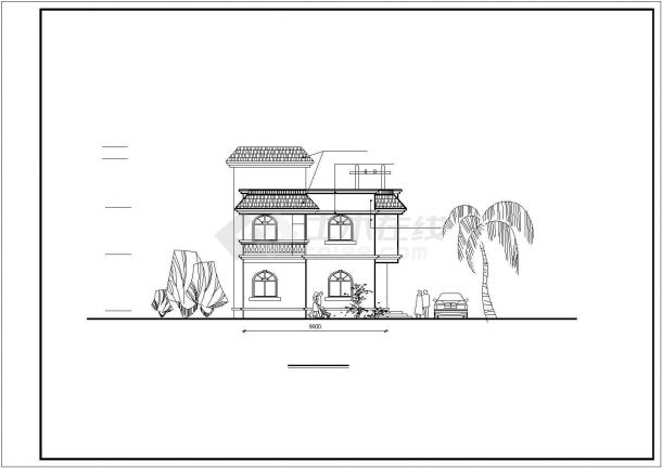 某农村独栋别墅建筑施工CAD图纸-图一