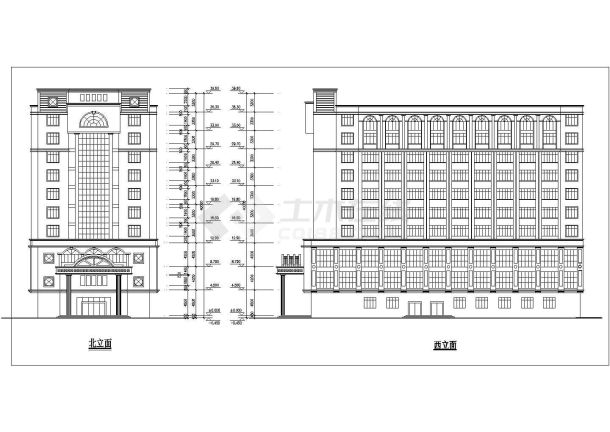 某地大型酒店建筑施工图纸（标注详细）-图二