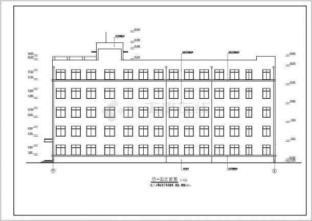 某地区五层框架结构教学楼建筑结构施工图-图一