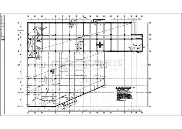 某地11层框剪酒店结构设计图纸（标注详细）-图二
