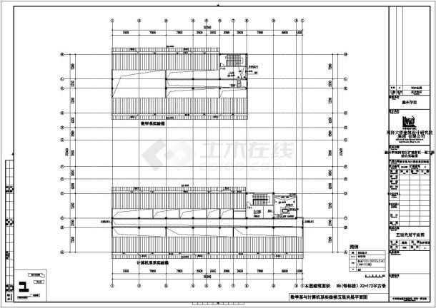 某市学院实验楼建筑初步CAD设计图纸-图一