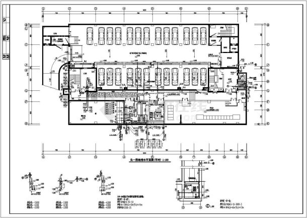 某十五层单位指挥中心建筑给排水施工图-图一