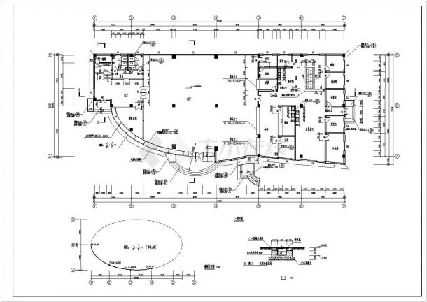 某公司框架结构食堂全套装饰施工图-图一