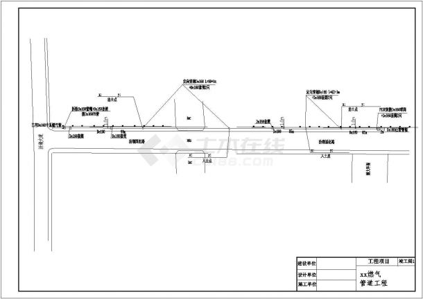 [苏州]燃气管道工程CAD设计施工竣工图-图一
