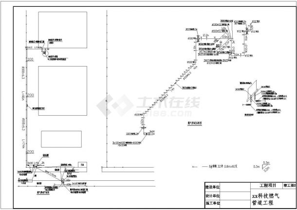[苏州]燃气管道工程CAD设计施工竣工图-图二
