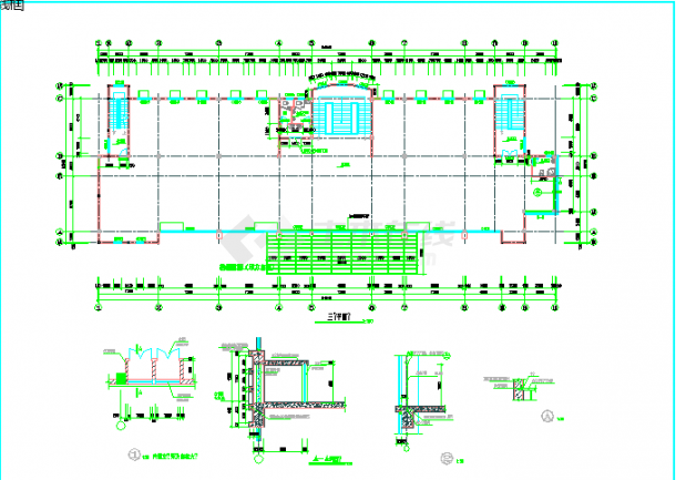 某地小型独栋办公楼建筑cad施工设计图（共12张）-图二