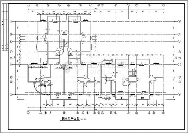 商业居住楼建筑施工方案CAD图纸-图二