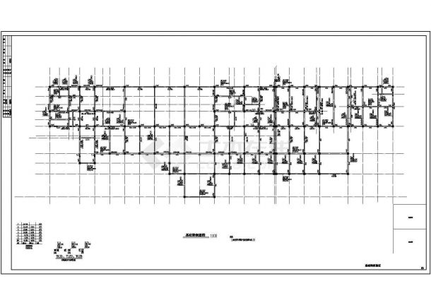 某高速公路服务区综合楼全套的cad结构施工图纸 -图一