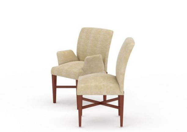中式沙发椅子3D模型下载-图二