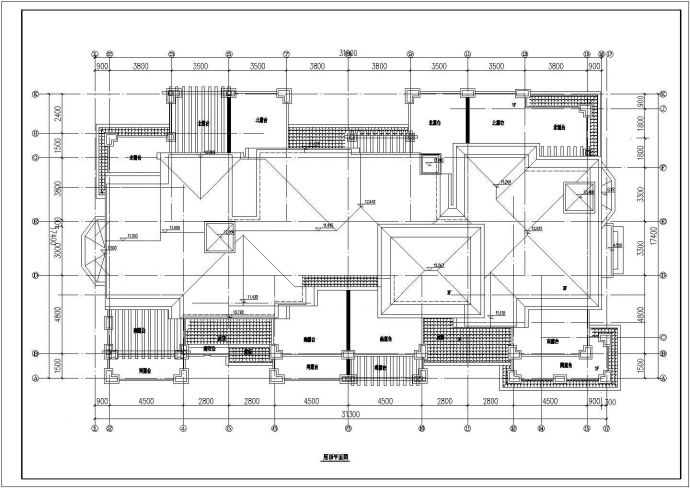 三层联排式别墅建筑平立剖设计施工图_图1