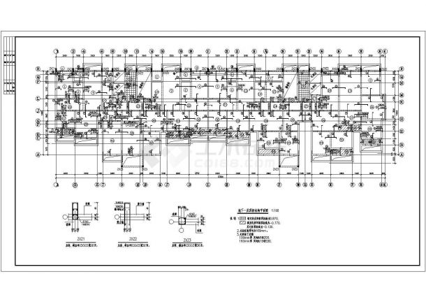 某地17层剪力墙住宅结构设计图纸-图二