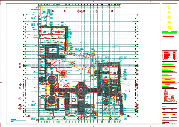 某地博物馆建筑设计施工CAD图纸-图二